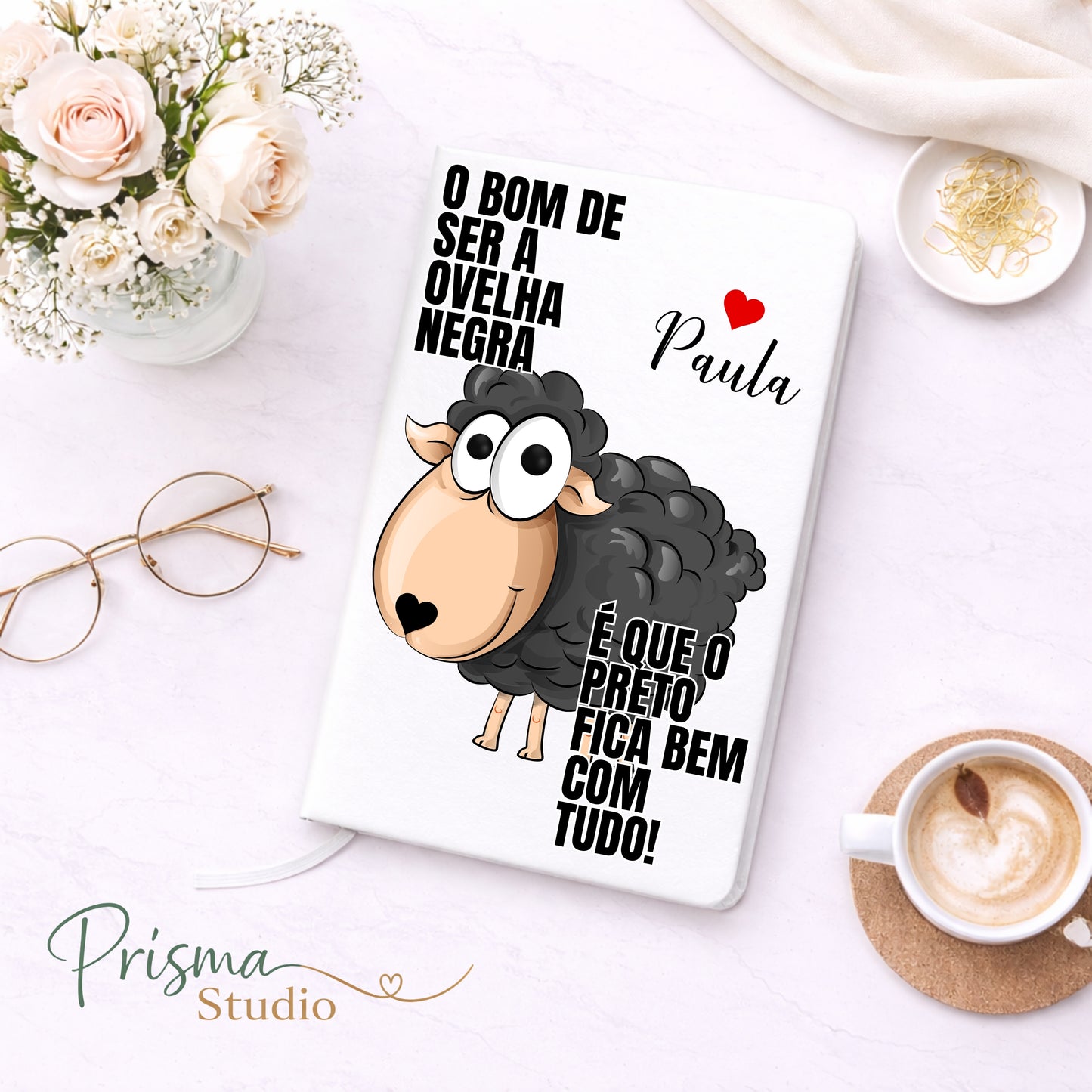 🐑 Caderno Personalizado “O Bom de Ser a Ovelha Negra” (Cópia)