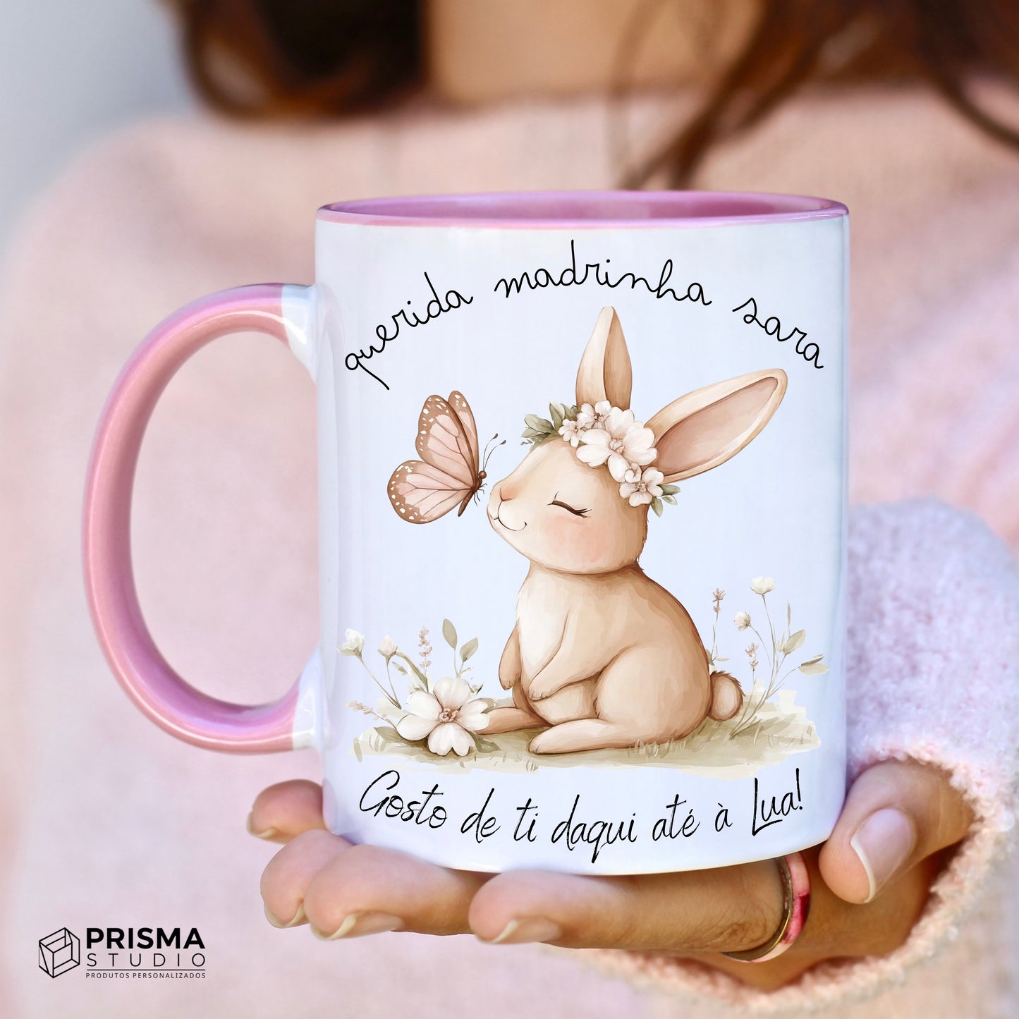 Caneca Rosa Personalizada para Madrinha – Presente Especial