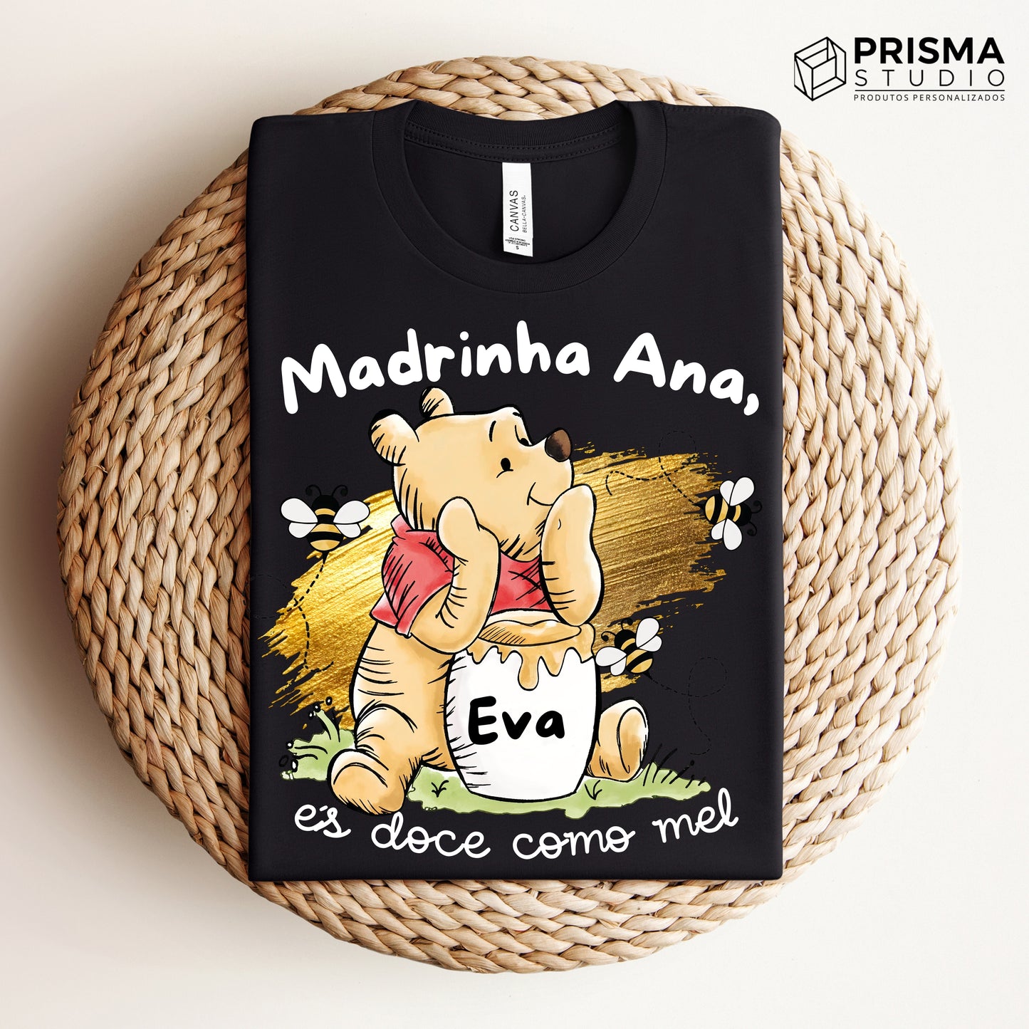 T-Shirt Personalizada Madrinha/Padrinho – Prenda Especial de Páscoa - És doce como mel