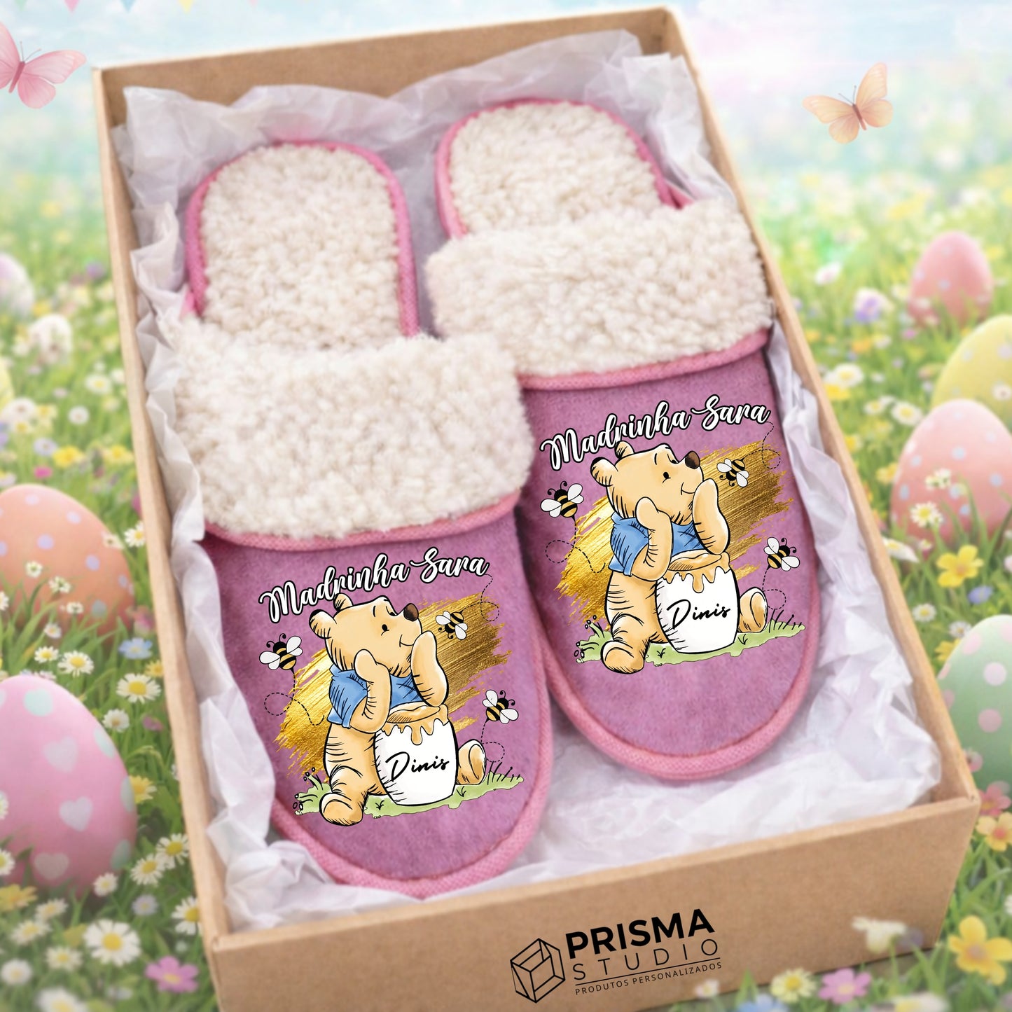 Chinelos Premium Personalizados Madrinha – Prenda Especial de Páscoa