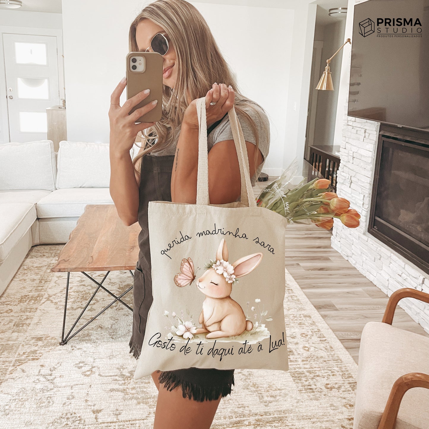 Tote Bag Personalizada para Madrinha – Saco de Algodão
