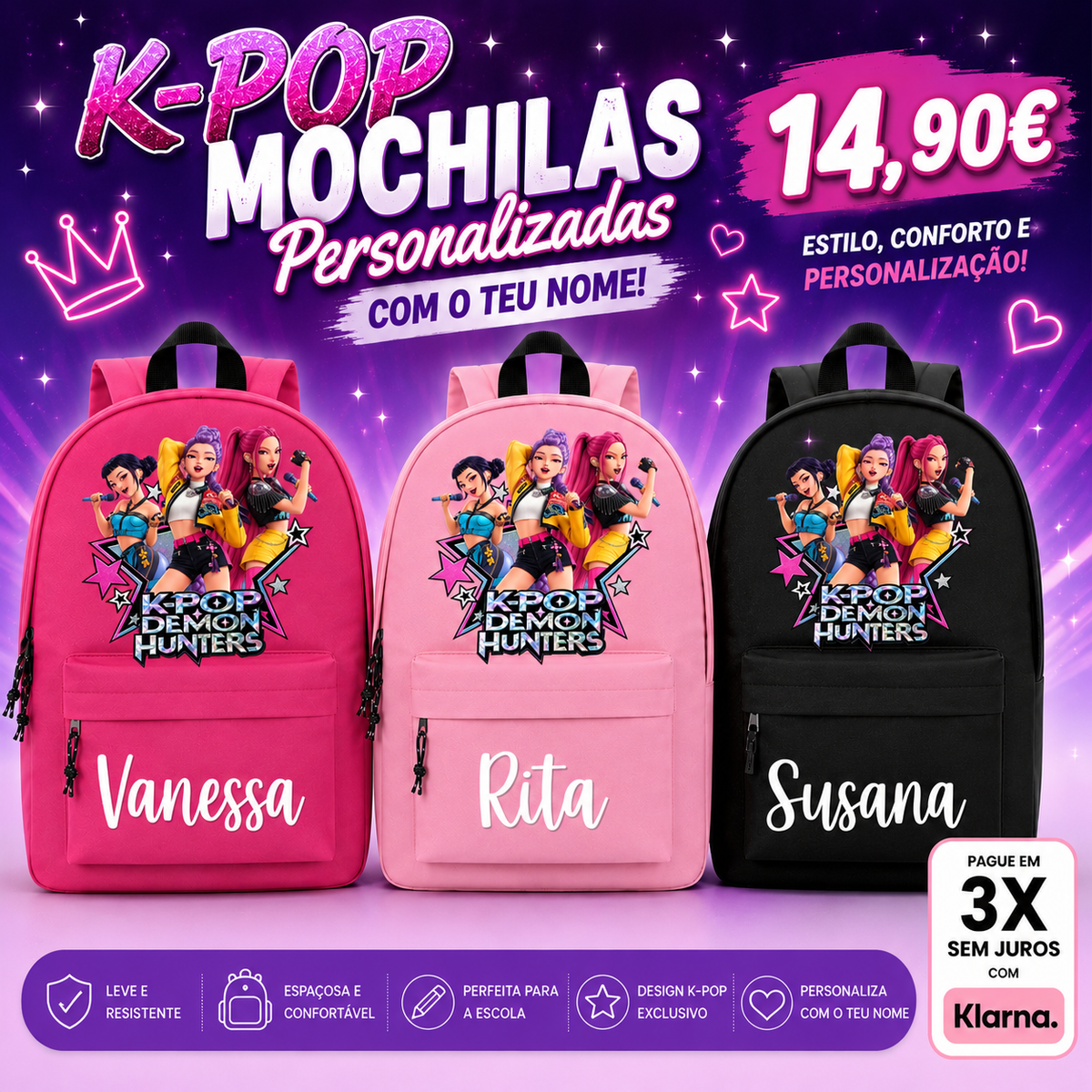 Mochila escolar Primária | K-POP