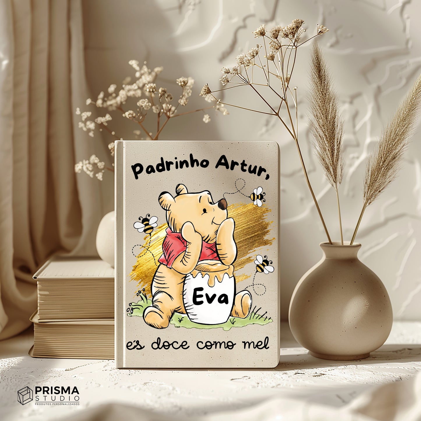 Caderno Personalizado Madrinha / Padrinho – És doce como mel