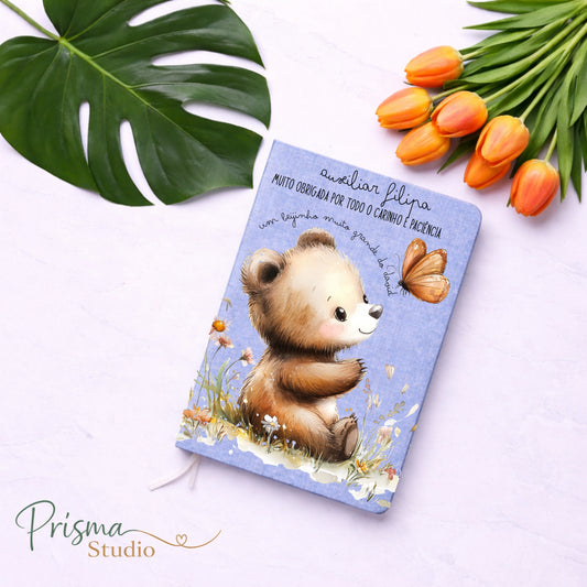 🎁 Caderno Personalizado para Auxiliar, Educadora ou Professora – Presente Especial de Agradecimento