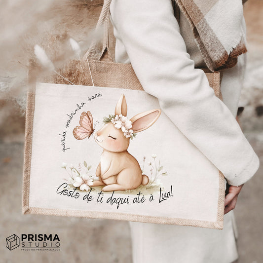 Saco de Juta Personalizado para Madrinha – Presente Especial