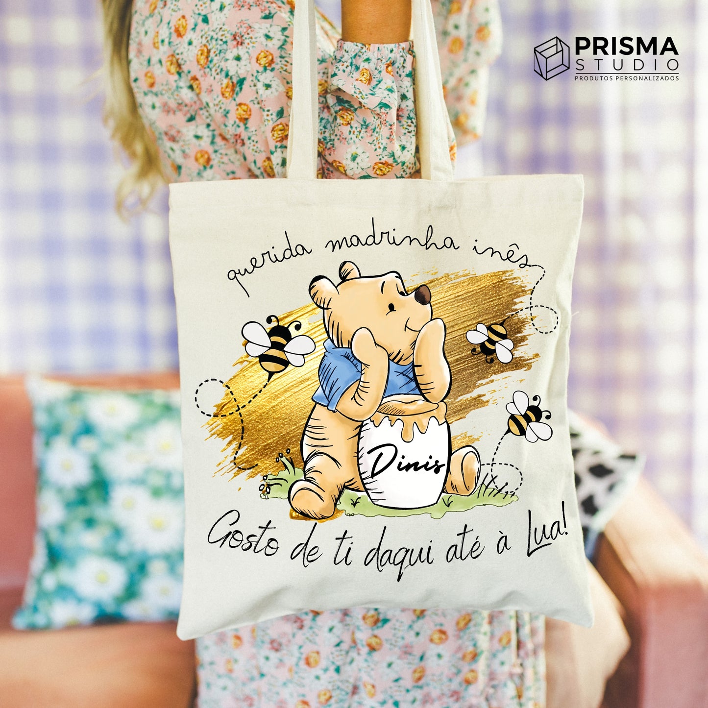 Saco Ecológico Madrinha “Gosto de ti, daqui até à Lua!”