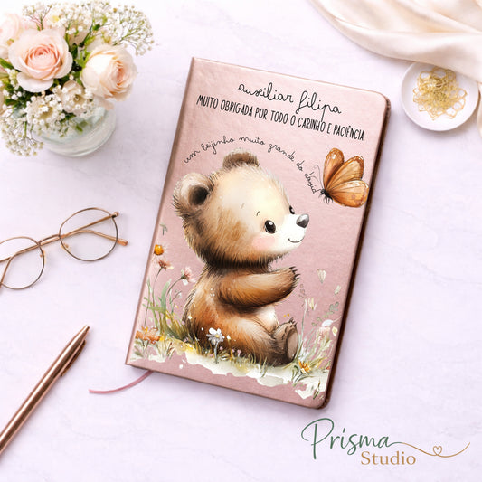 🎁 Caderno Personalizado para Auxiliar, Educadora ou Professora – Presente Especial de Agradecimento