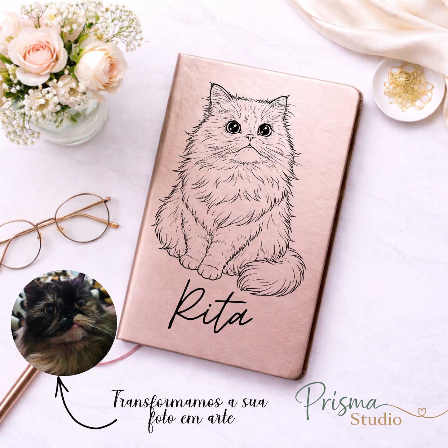 ✨ 📓 Caderno Personalizado com OFERTA ILUSTRAÇÃO do Seu Pet