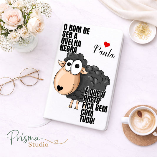 🐑 Caderno Personalizado “O Bom de Ser a Ovelha Negra” (Cópia)