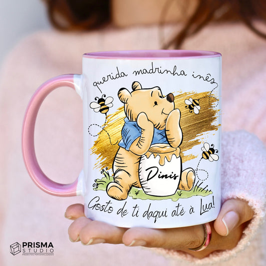 Caneca Rosa  Personalizada Madrinha – Prenda Especial de Páscoa