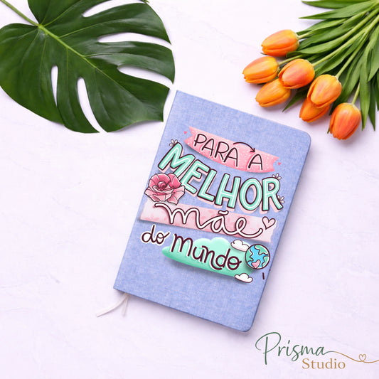 ✨ Caderno Personalizado A5 ''Melhor Mãe do Mundo''