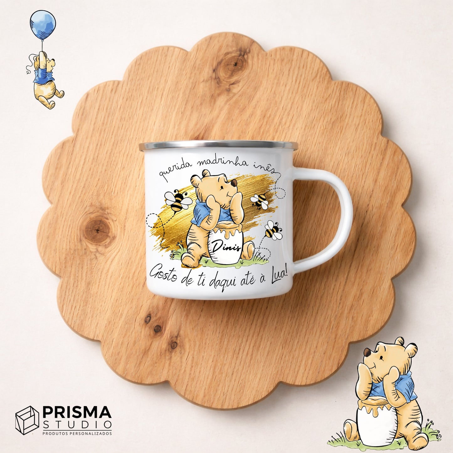 Caneca Vintage Personalizada Madrinha -  Prenda Especial de Páscoa