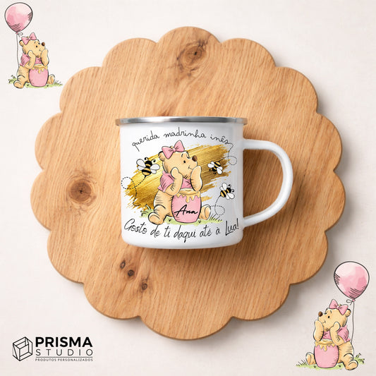 Caneca Vintage Personalizada Madrinha -  Prenda Especial de Páscoa