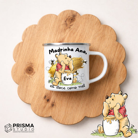 Caneca Vintage Personalizada Madrinha/Padrinho -  Prenda Especial de Páscoa - És doce como mel