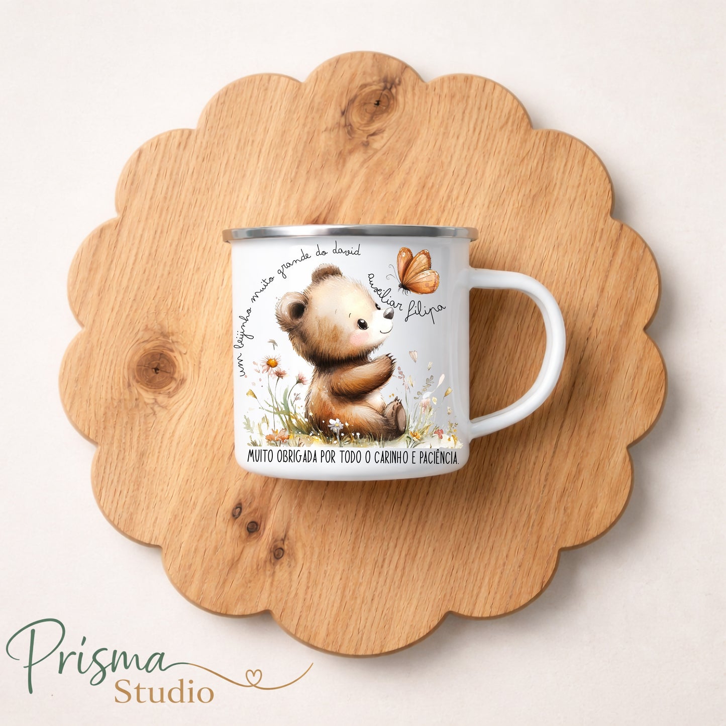 ✨ Caneca Personalizada em Inox “Obrigada por todo o carinho”
