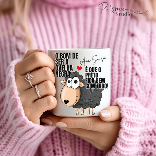 ✨ Caneca Personalizada Ovelha Negra- Coleção Exclusiva