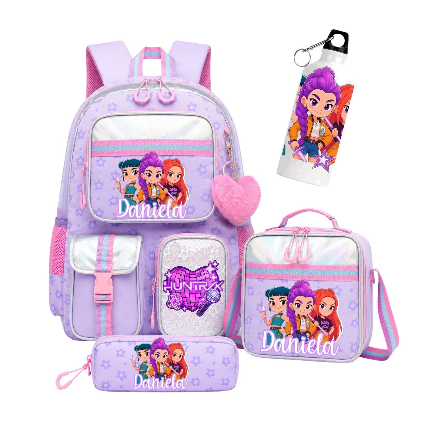 Conjunto escolar | K-POP Demon Hunters | Mochila + Lancheira + Estojo
