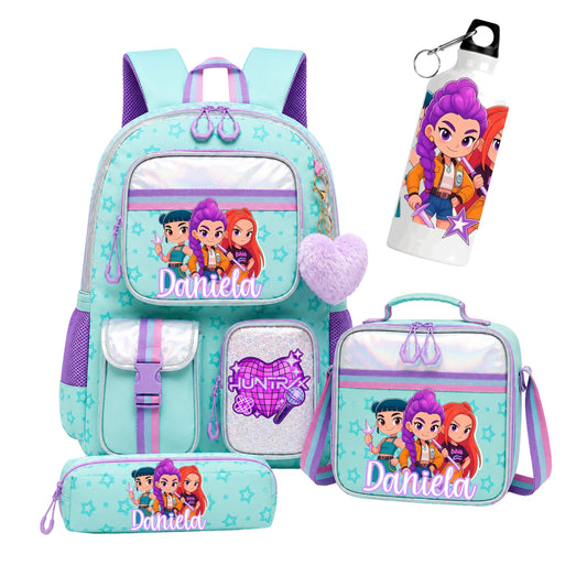 Conjunto escolar | K-POP Demon Hunters | Mochila + Lancheira + Estojo