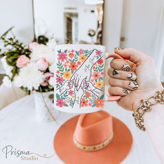 ✨ 🌸 Caneca Rosa ´´Laço Materno ''