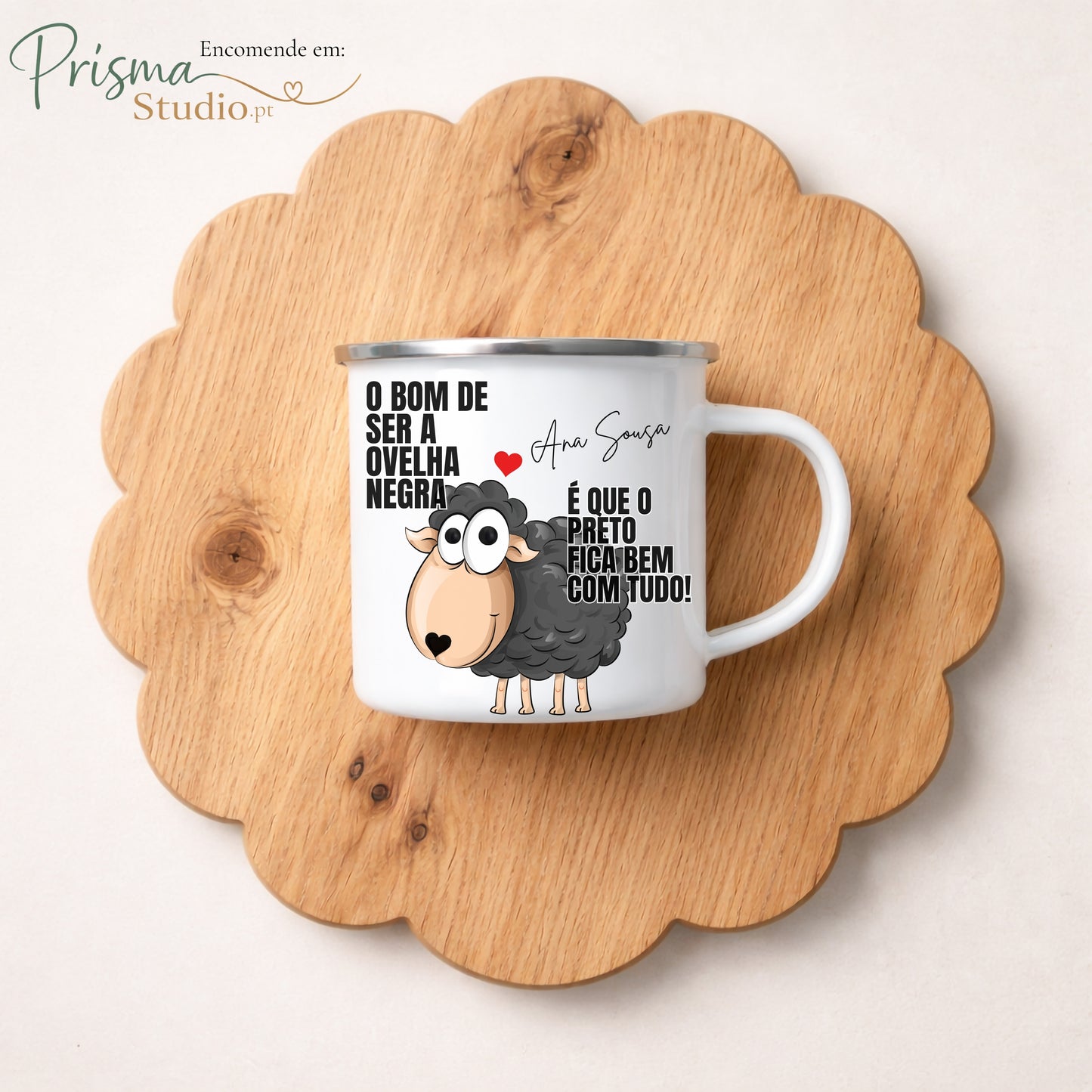 ✨ Caneca Personalizada em Inox Ovelha Negra - Coleção Exclusiva
