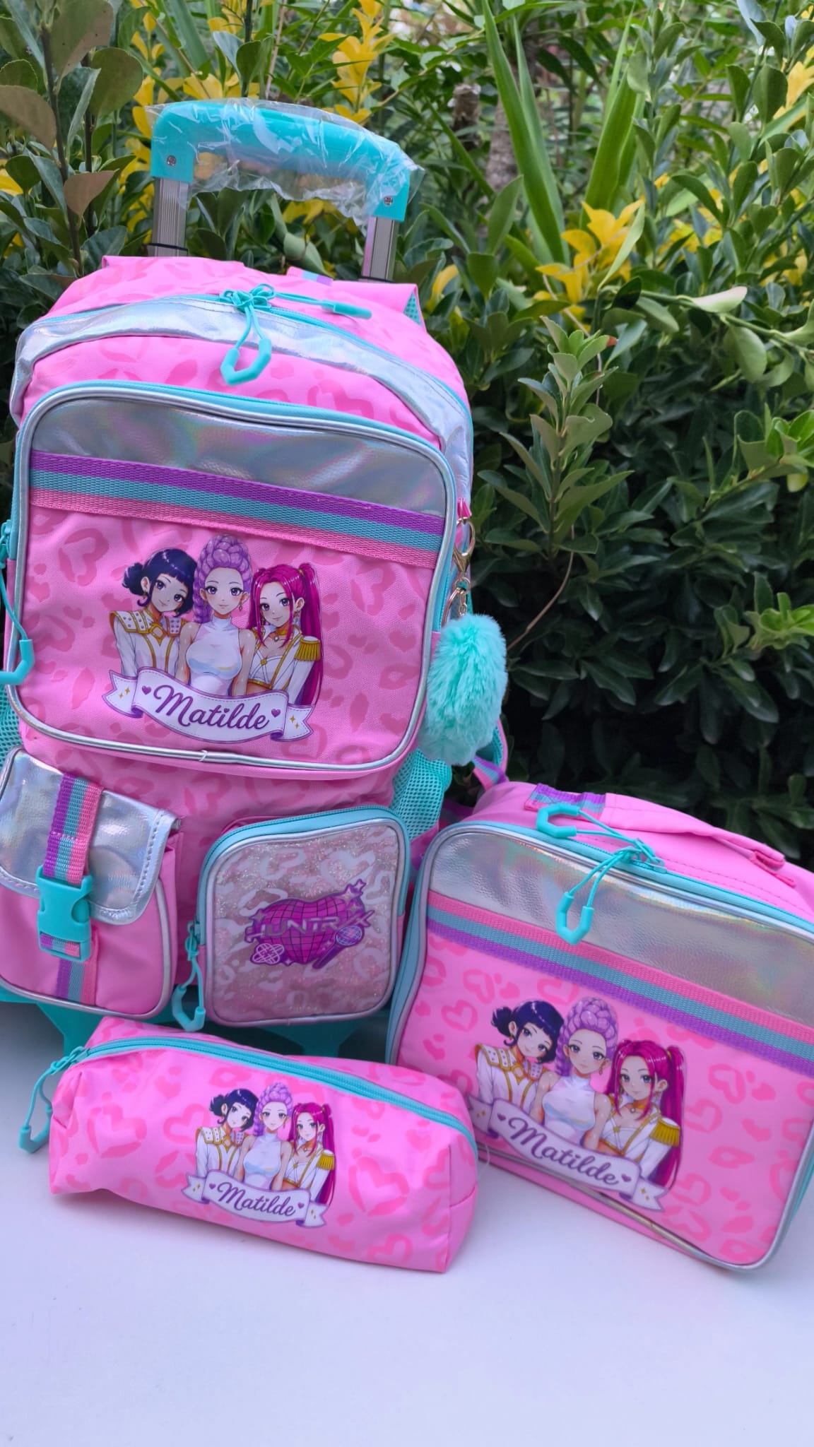 Conjunto Escolar Trolley Personalizado | Mochila + Lancheira + Estojo