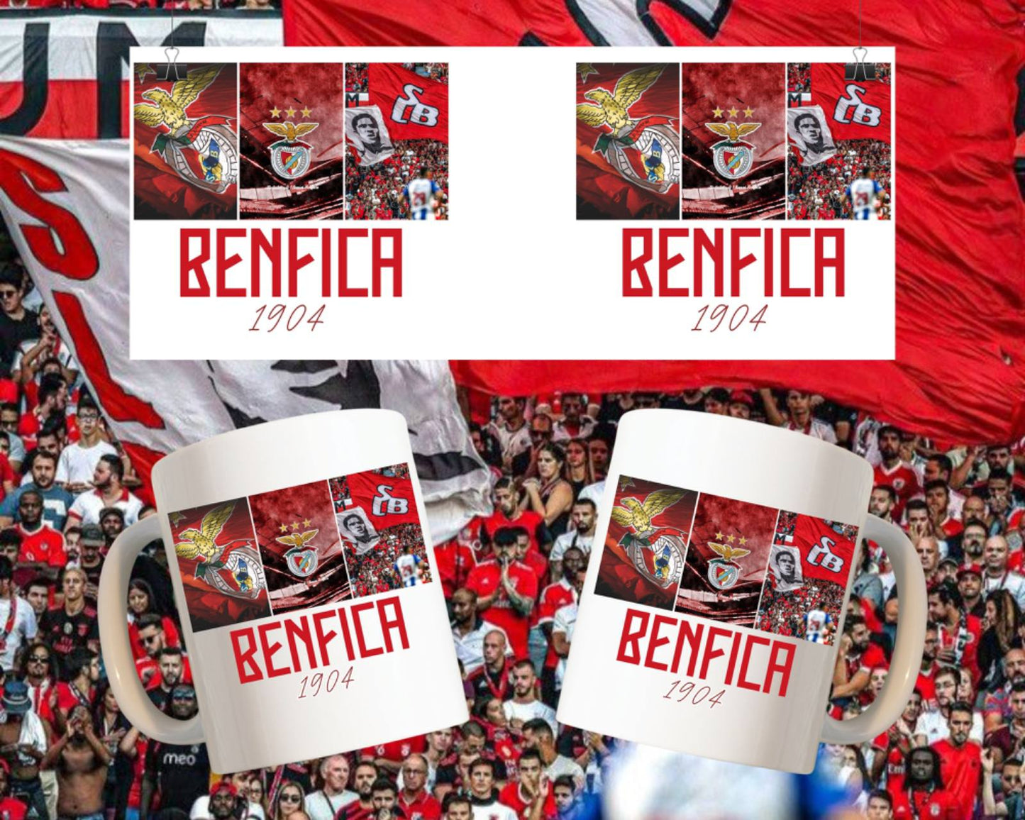 CANECA CERÂMICA BENFICA