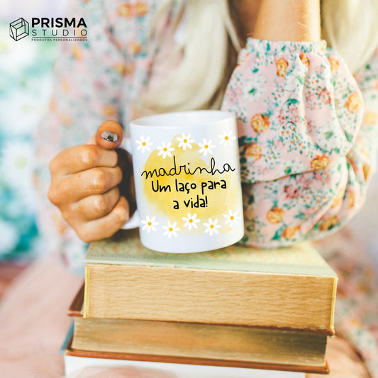 Caneca Madrinha “Um Laço para a Vida” – Prenda Especial de Páscoa