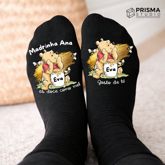 Meias Personalizadas Madrinha/Padrinho – Prenda Original de Páscoa - És doce como mel