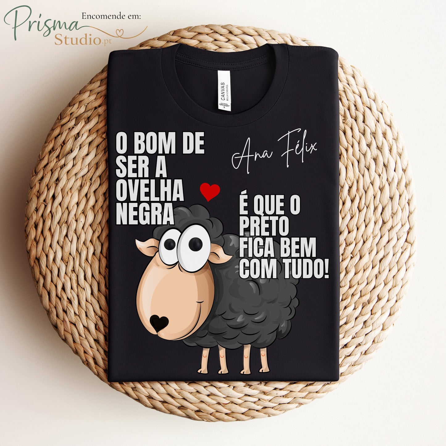 ✨👕 T-shirt  Algodão Ovelha Negra - Coleção Exclusiva