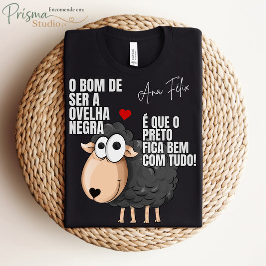 ✨👕 T-shirt  Algodão Ovelha Negra - Coleção Exclusiva