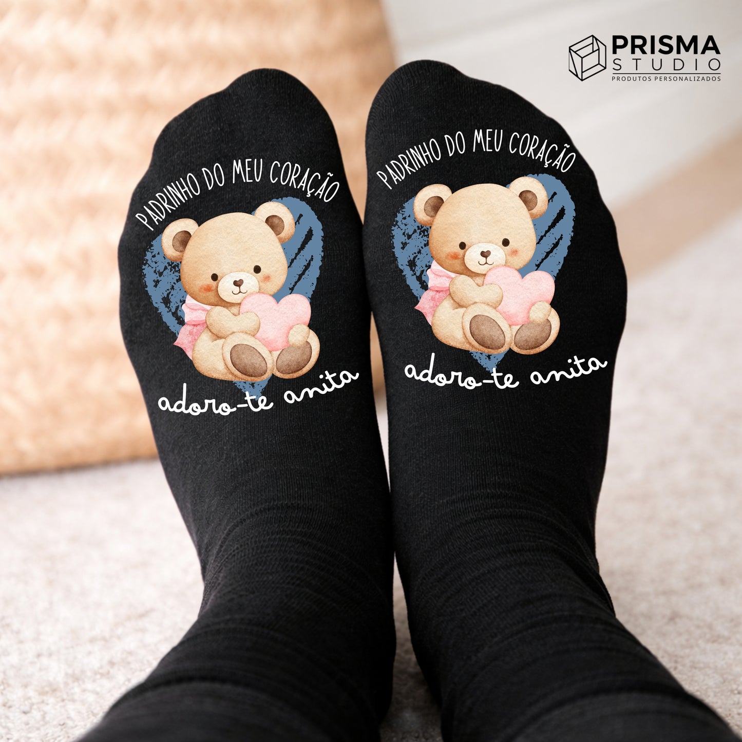 Meias Personalizadas Padrinho / Madrinha do Meu Coração