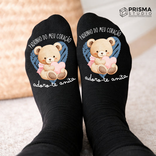 Meias Personalizadas Padrinho / Madrinha do Meu Coração