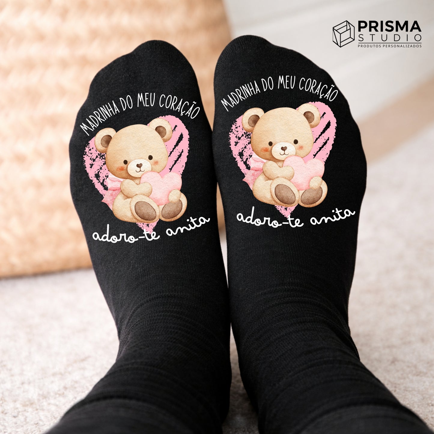 Meias Personalizadas Padrinho / Madrinha do Meu Coração