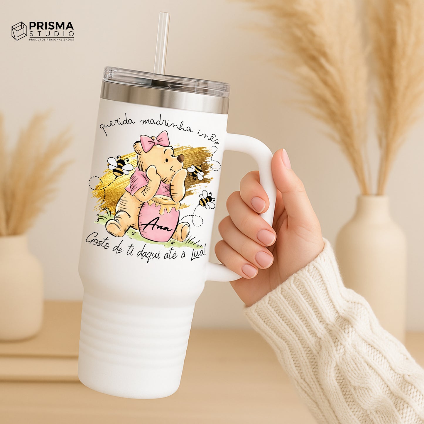 Copo Térmico Premium Personalizado Madrinha – Prenda Especial de Páscoa