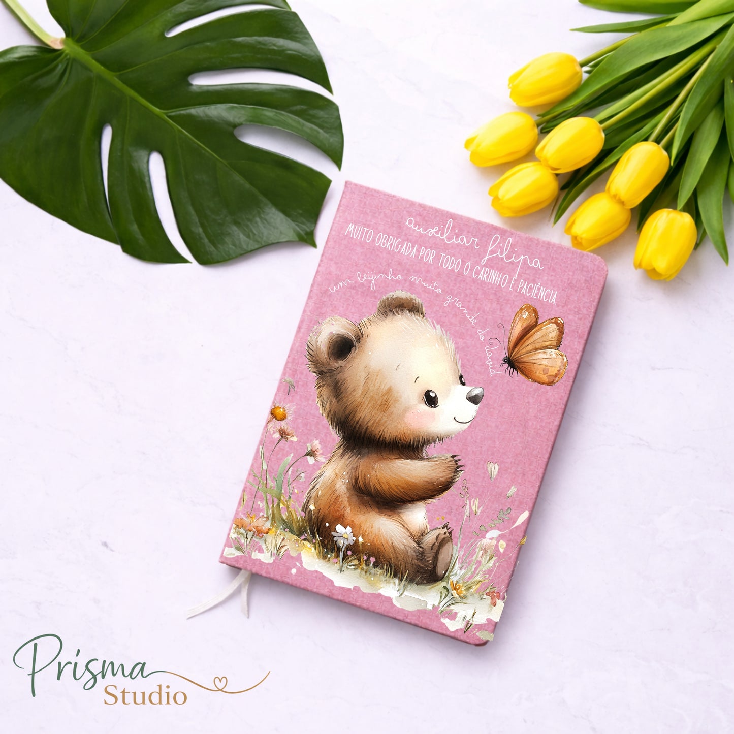 🎁 Caderno Personalizado para Auxiliar, Educadora ou Professora – Presente Especial de Agradecimento