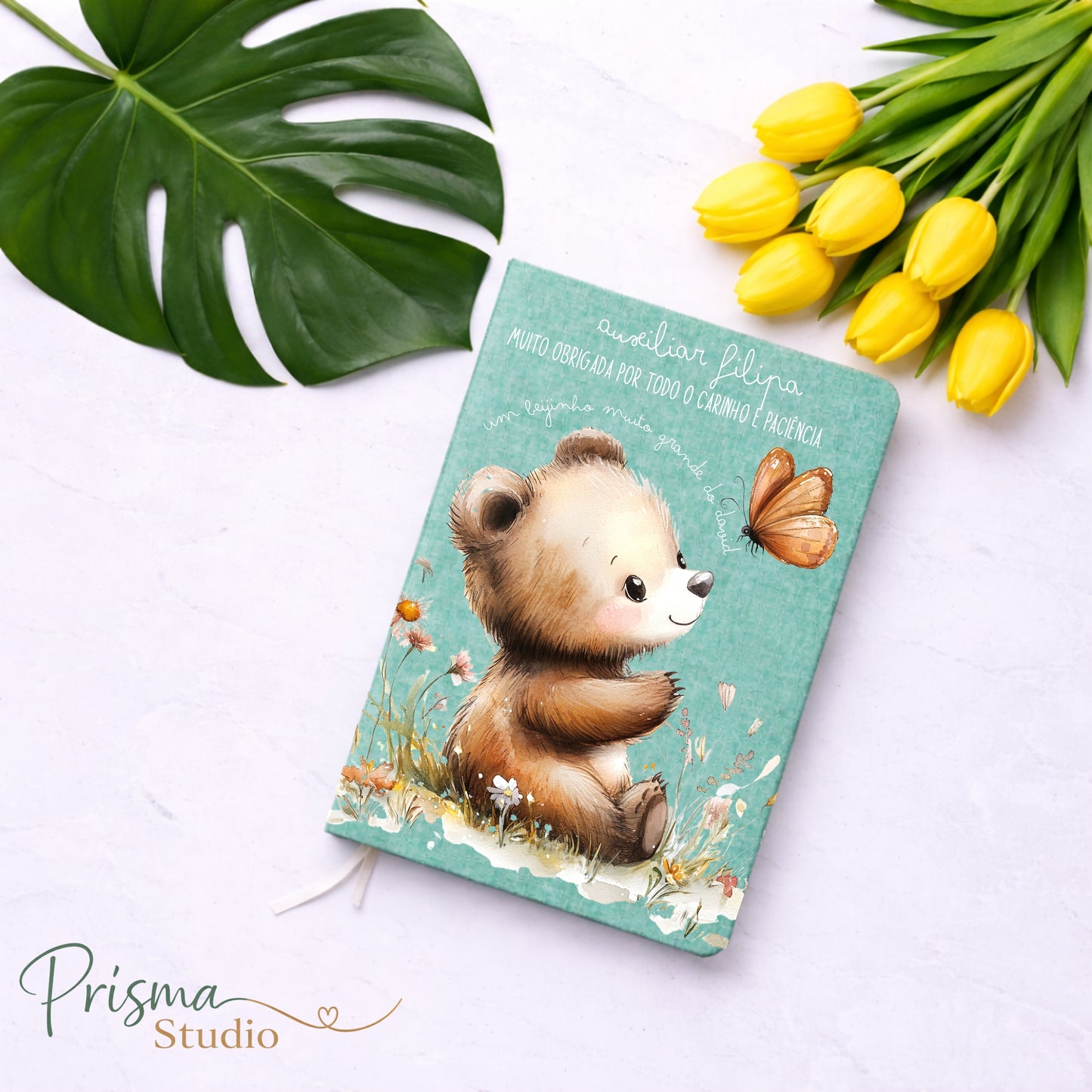 🎁 Caderno Personalizado para Auxiliar, Educadora ou Professora – Presente Especial de Agradecimento
