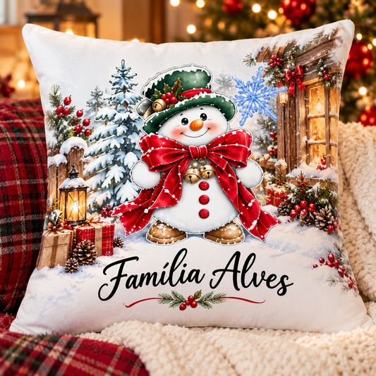 Almofada Personalizada '' Snowy Christmas ''