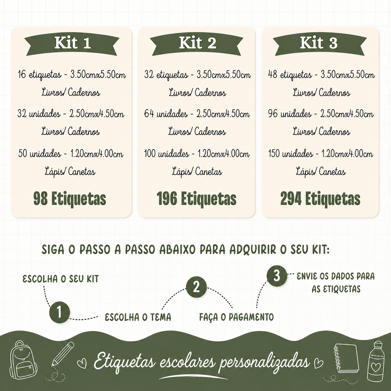 Etiquetas escolares personalizadas | Huntrix
