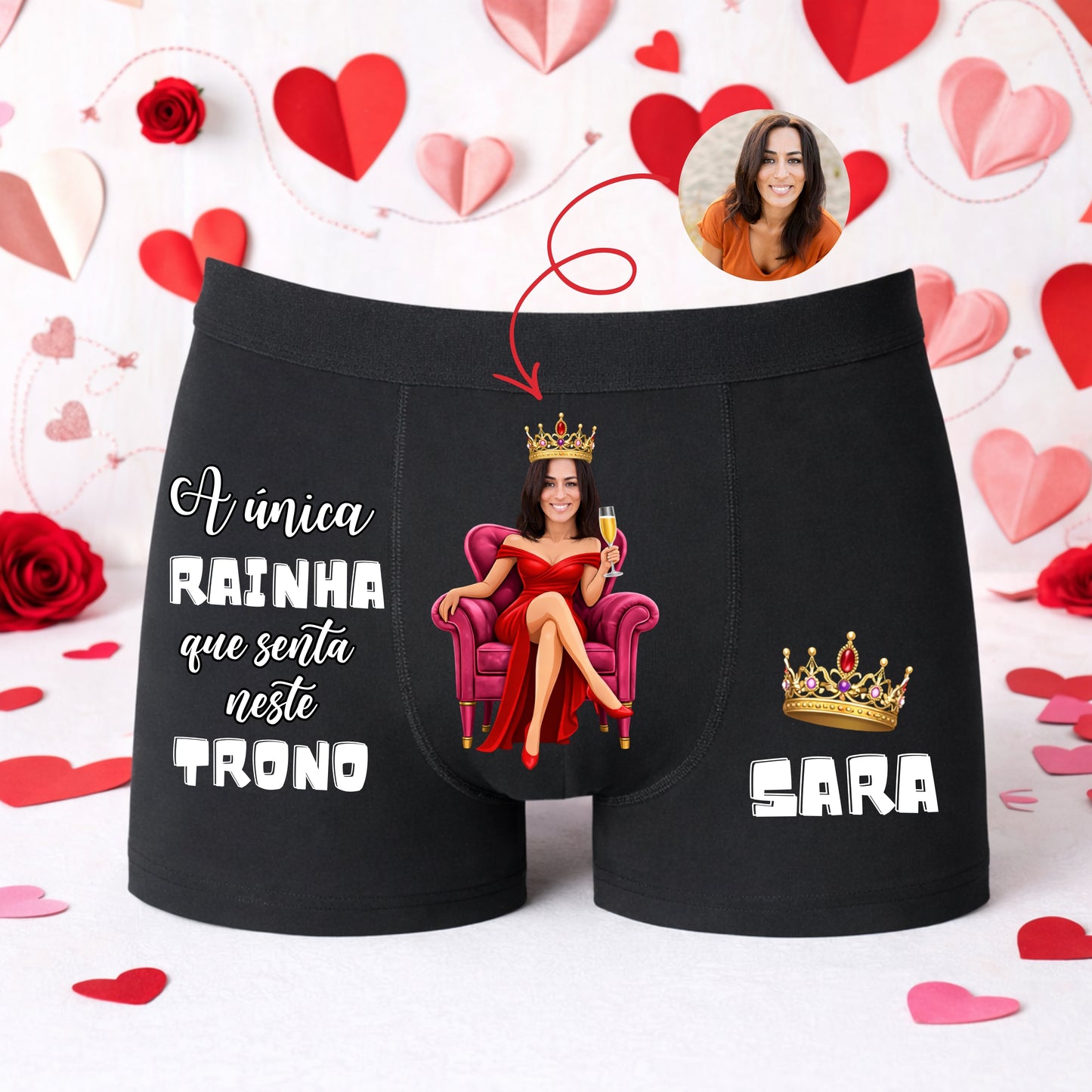 BOXER RAINHA COM FOTOGRAFIA