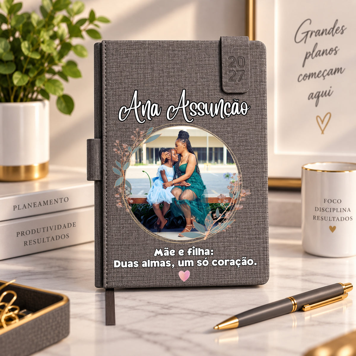 Agenda A5 2027 Personalizada | Frase + Fotografia
