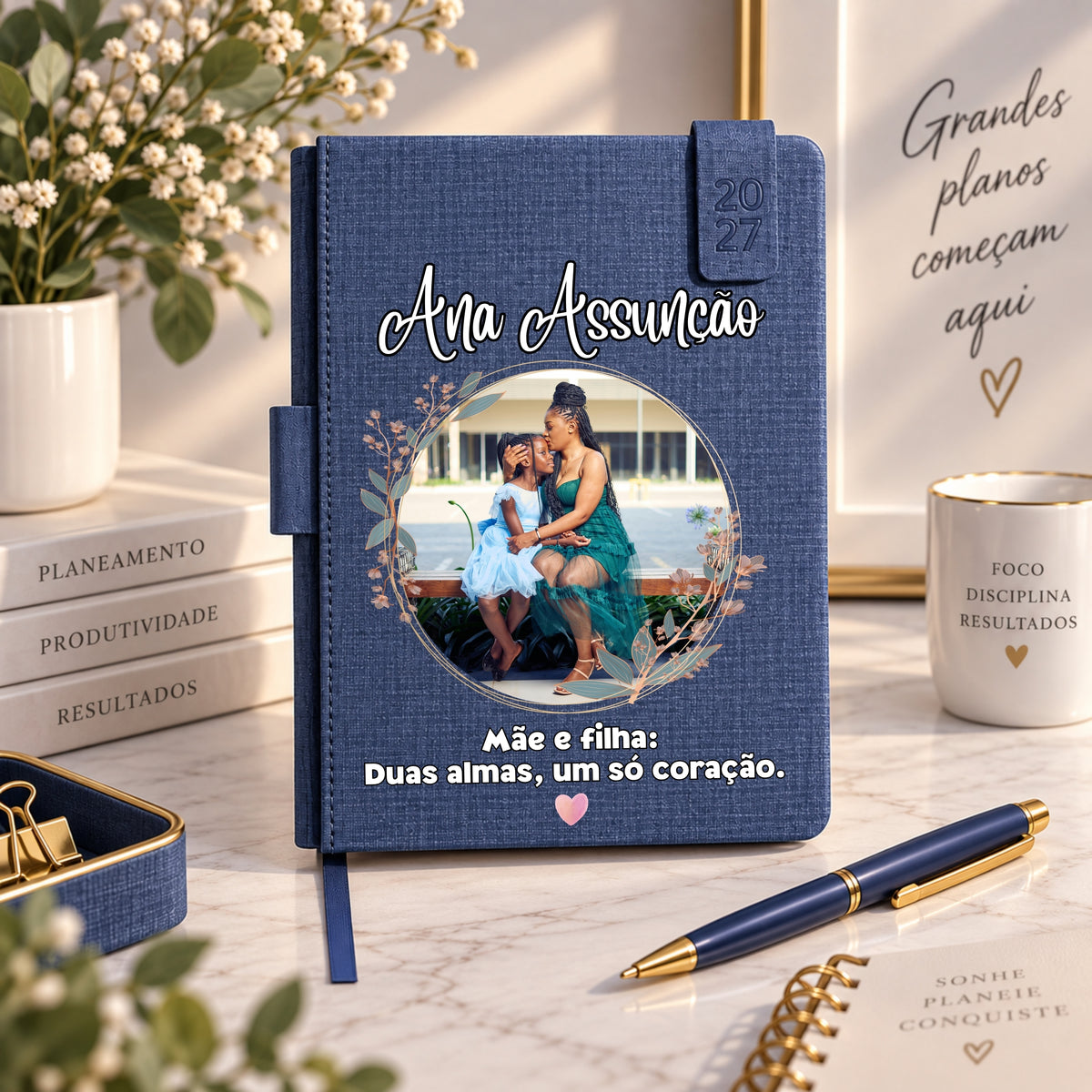 Agenda A5 2027 Personalizada | Frase + Fotografia