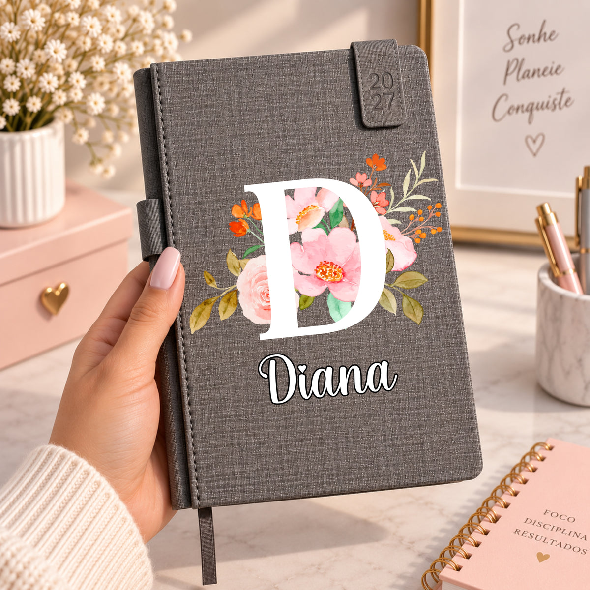 Agenda A5 2027 Personalizada | Inicial + Nome