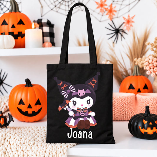 Tote Bag Preta Halloween Kuromi