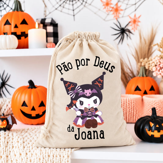 Saco Pão por Deus Halloween Kuromi