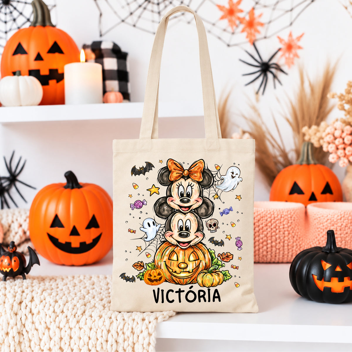 Tote Bag  Halloween Mickey & Minnie