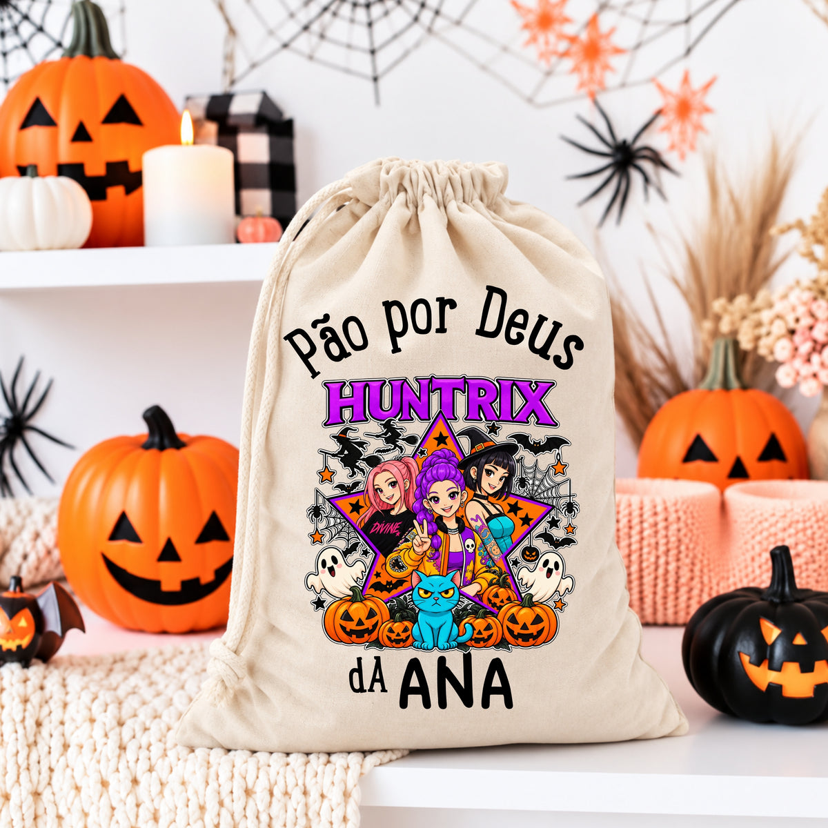 Saco Pão por Deus Halloween Huntrix