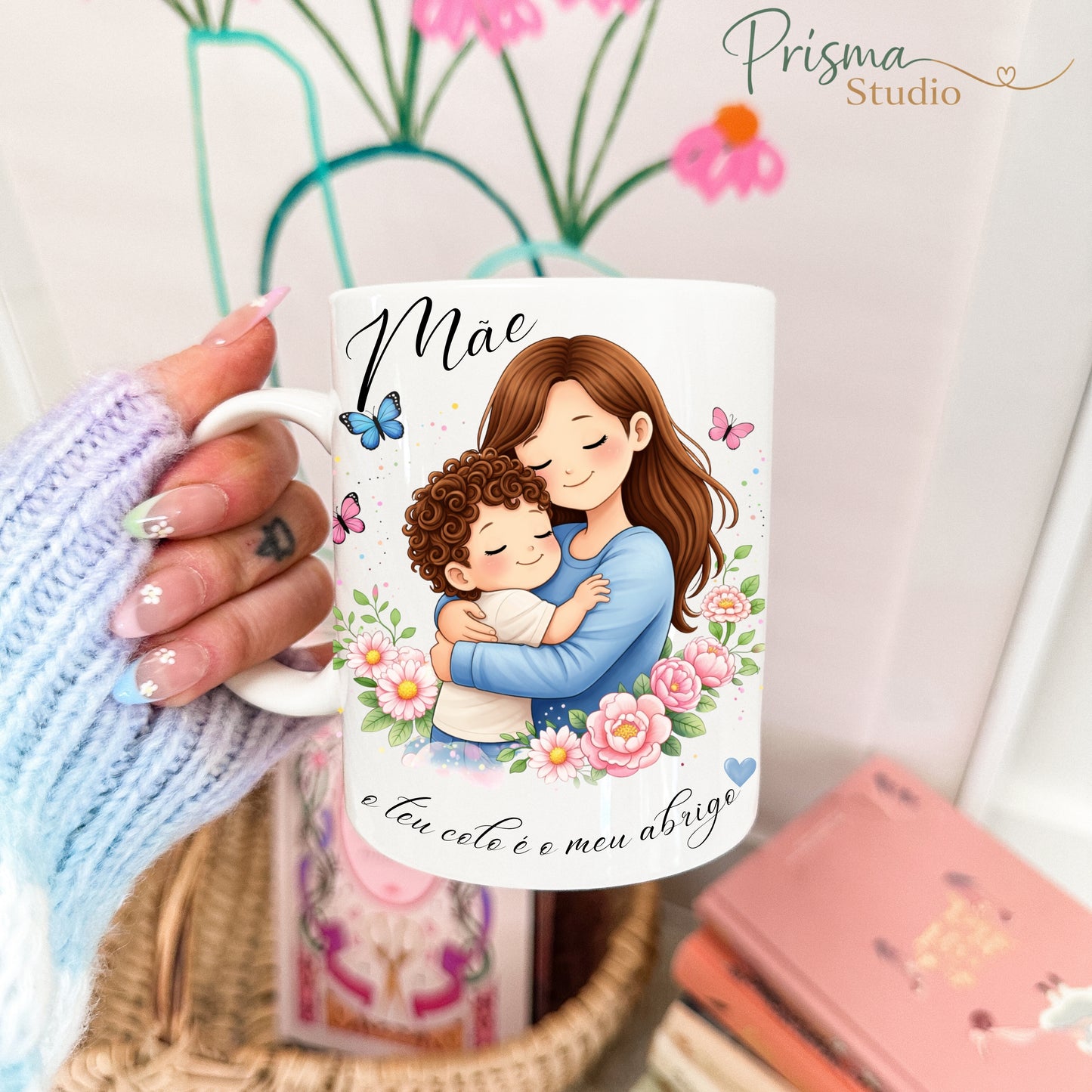 ✨ 🌸 Caneca  - Coleção Mãe, o teu colo é o meu abrigo