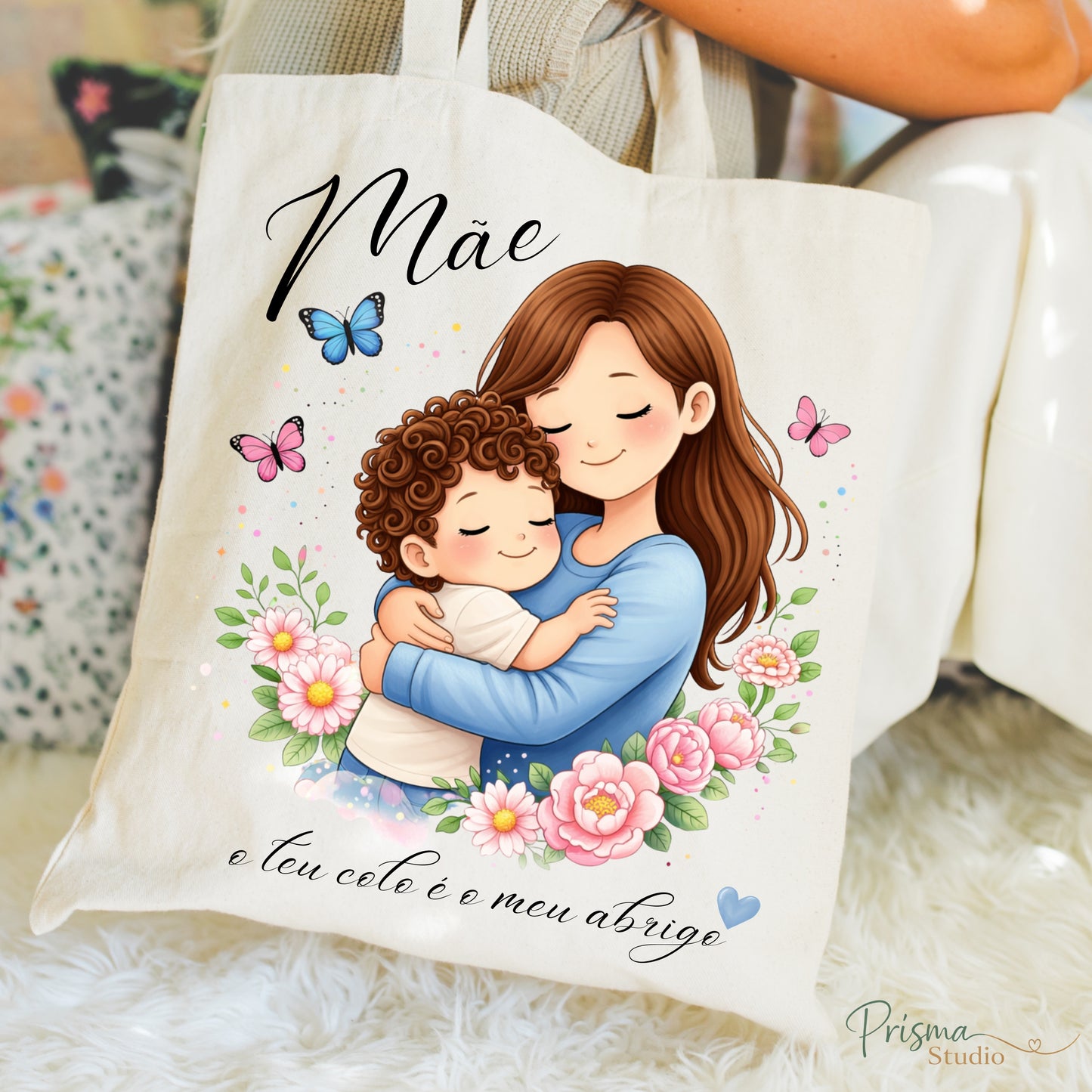 ✨ ToteBag - Coleção Mãe, o teu colo é o meu abrigo