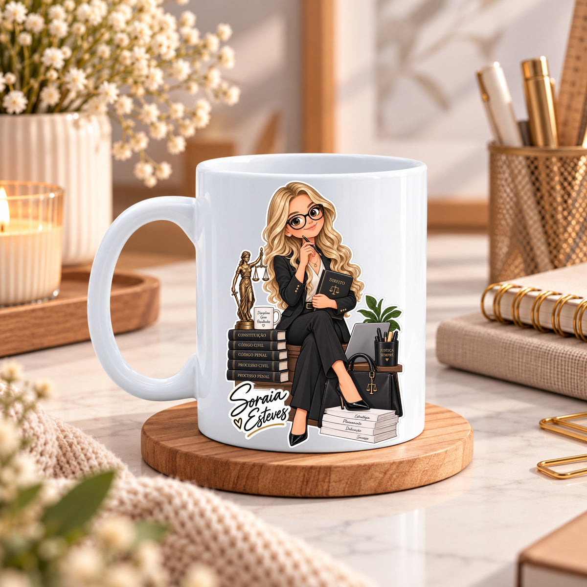 Caneca Cerâmica Personalizada | Nome e Profissão à tua escolha