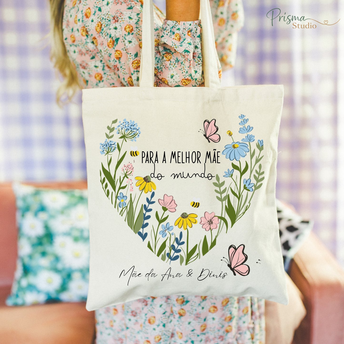 ✨👜 ToteBag '' A melhor mãe do Mundo! ''  - Presente Especial Dia da Mãe